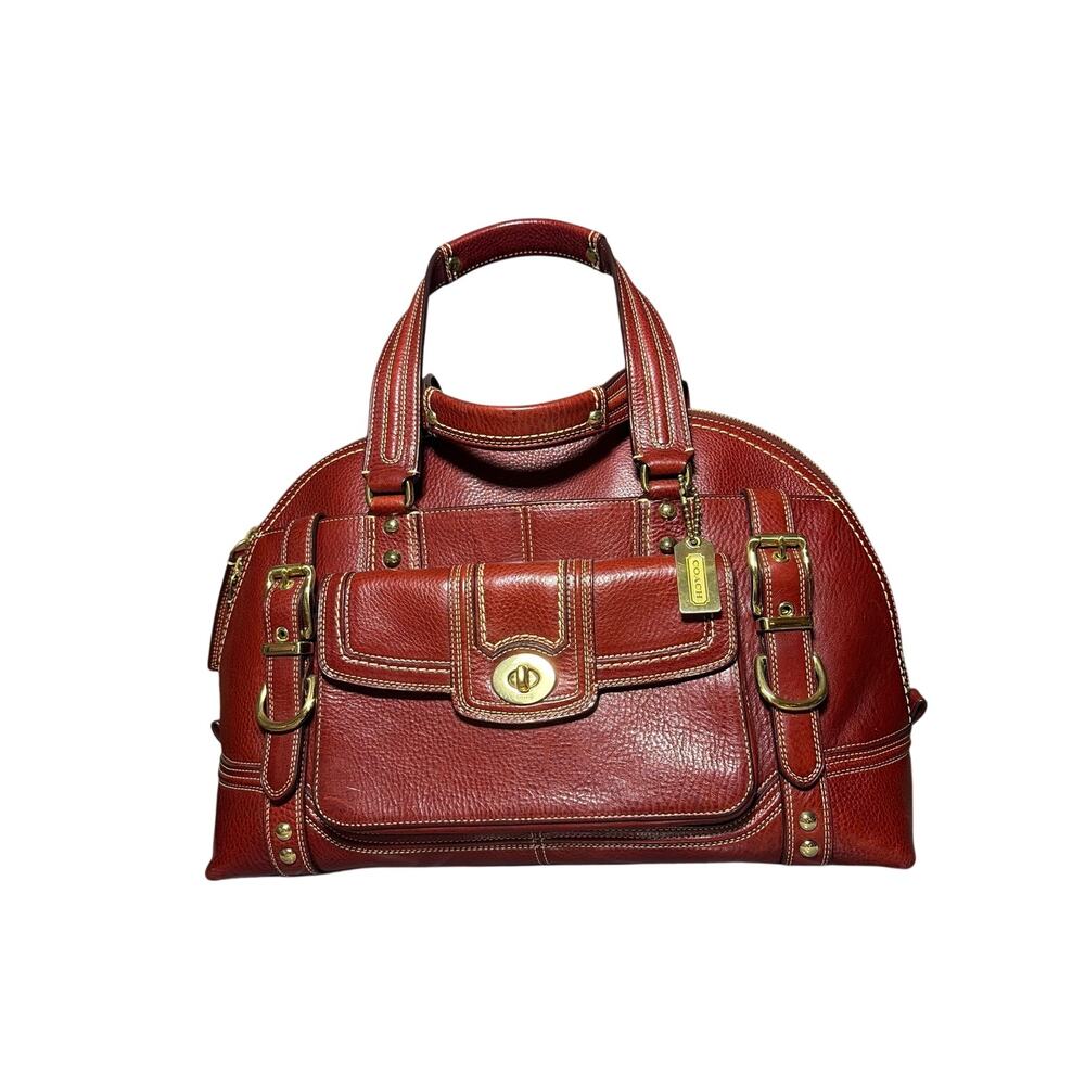 Coach Miranda Satchel Bordeaux Gold Tone Brass Hardware Style 11085. EUC